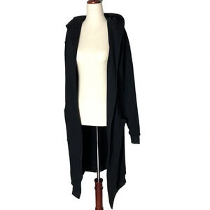 Lovello Elizabeth Long Hoodie Sweatshirt Black‎ Small